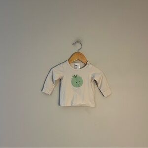 $10 ADD ON H&M top SHIRT NEUTRAL APPLE long sleeve tee‎ 3M Zara cotton on kids